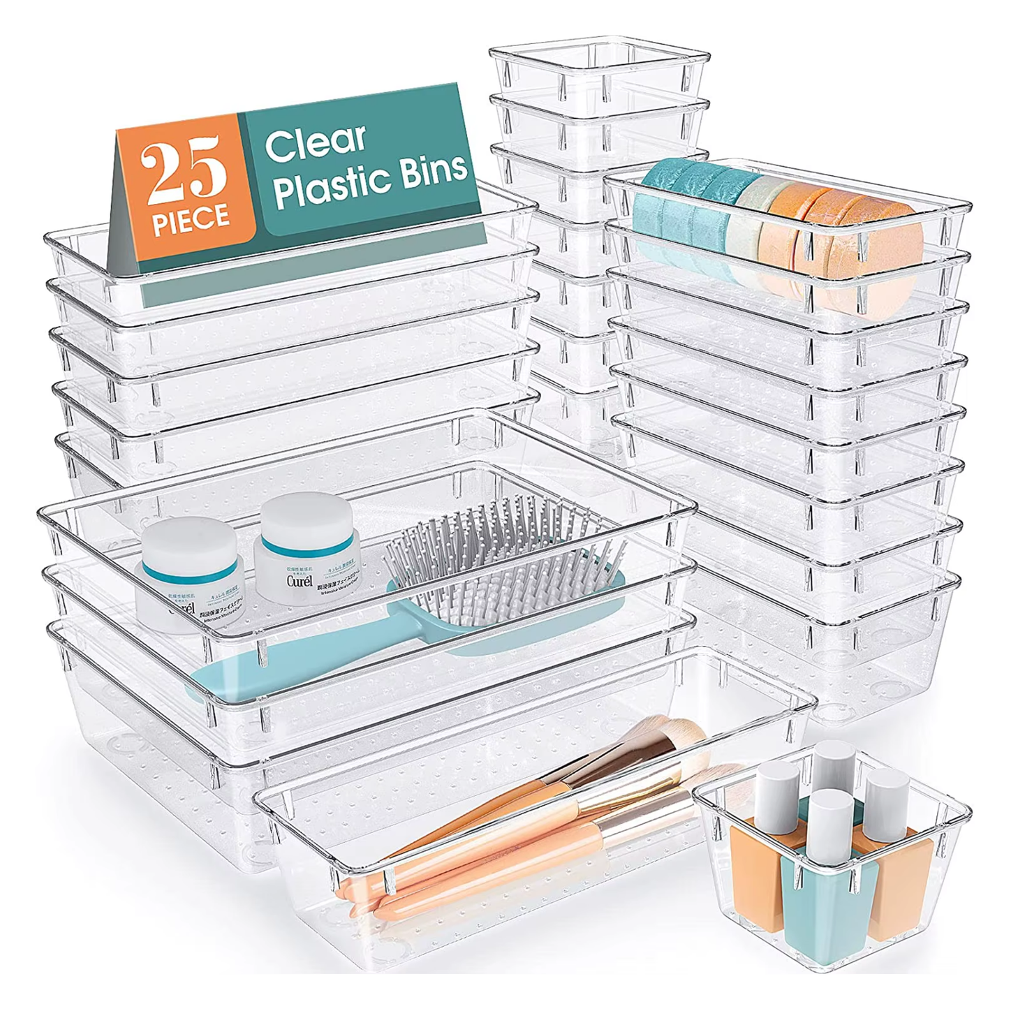25 pièces bacs de rangement pour tiroirs