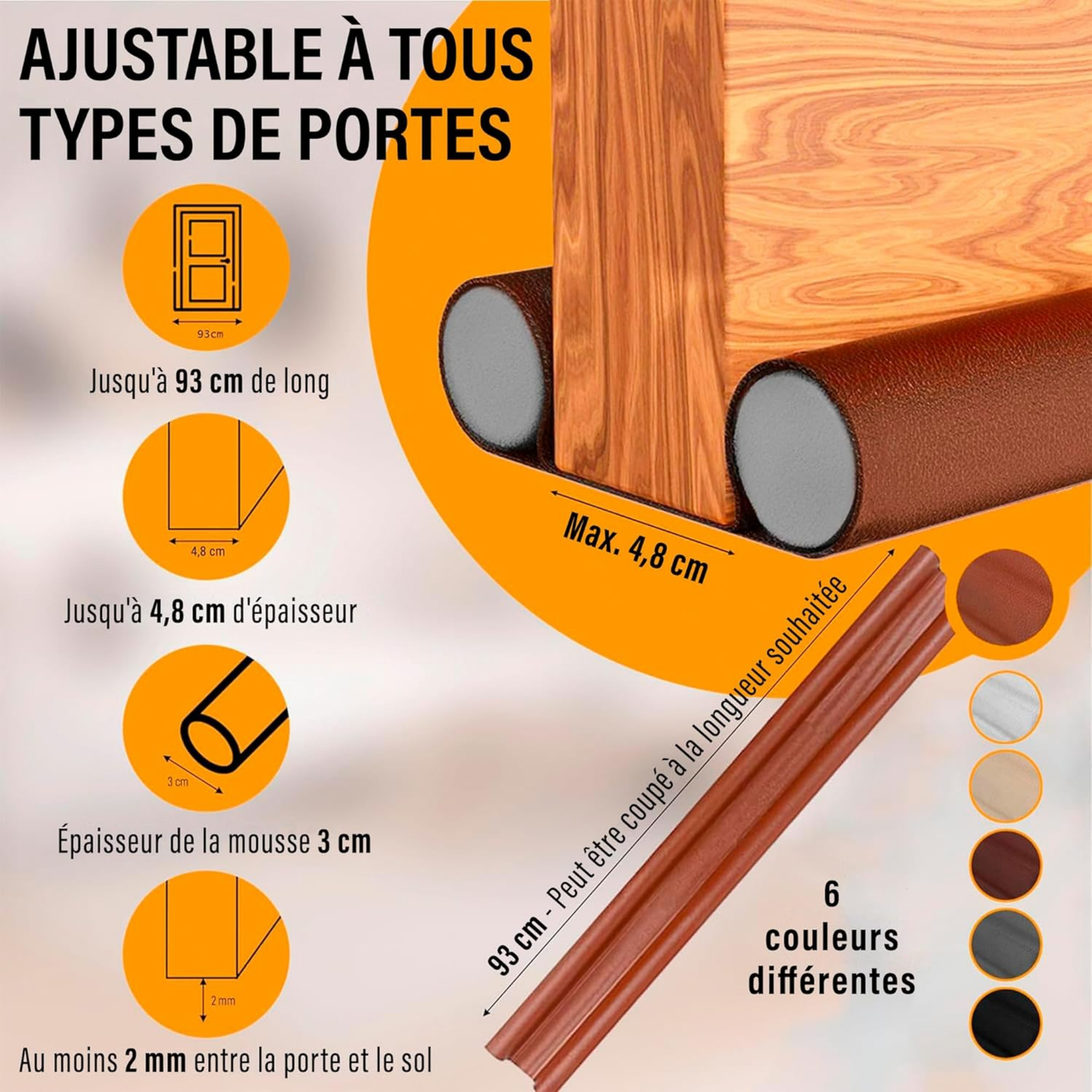 Lot de 2 pièces bas de porte