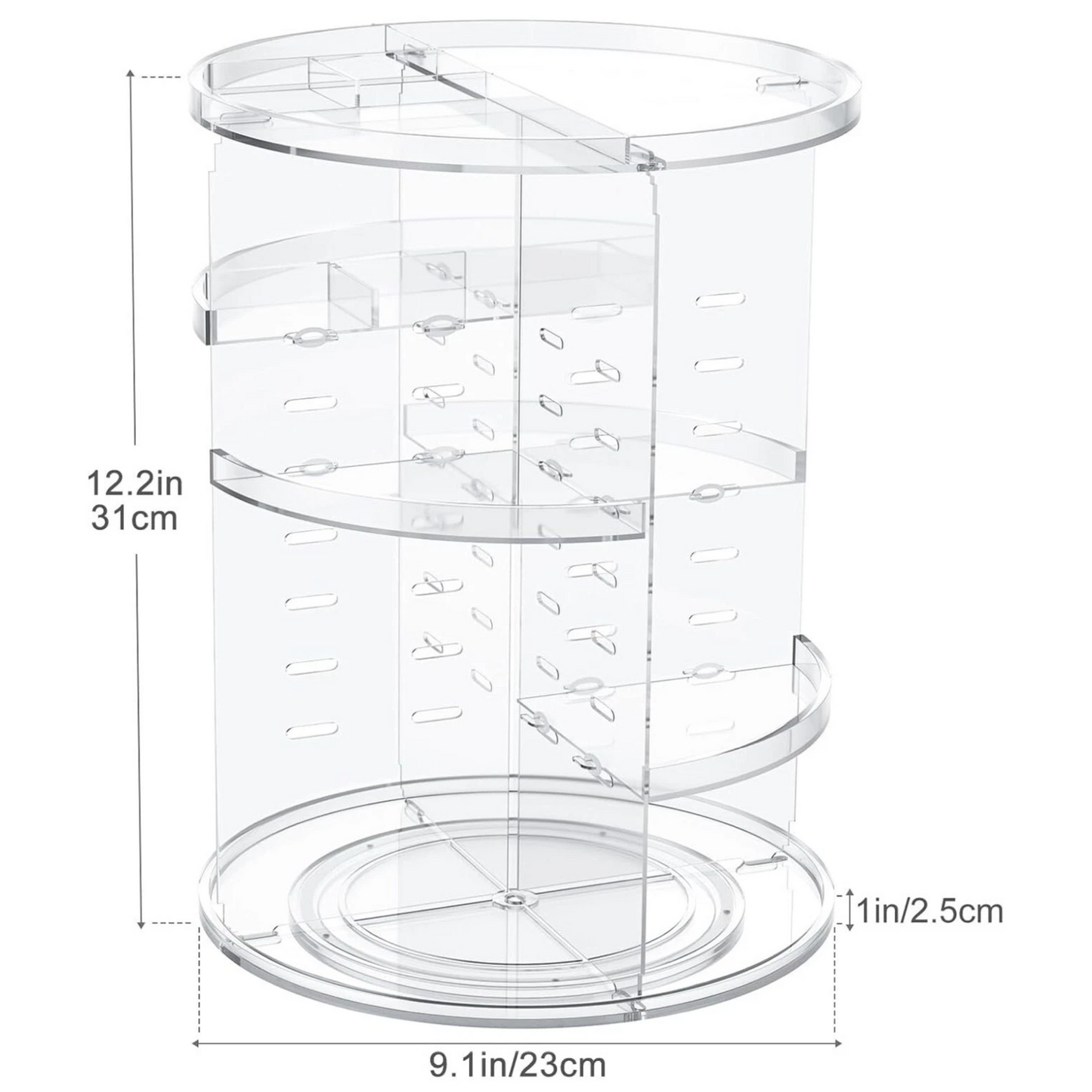 Organisateur de Maquillage Rotatif à 360°