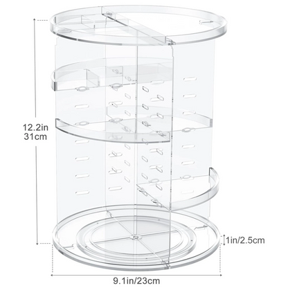 Organisateur de Maquillage Rotatif à 360°