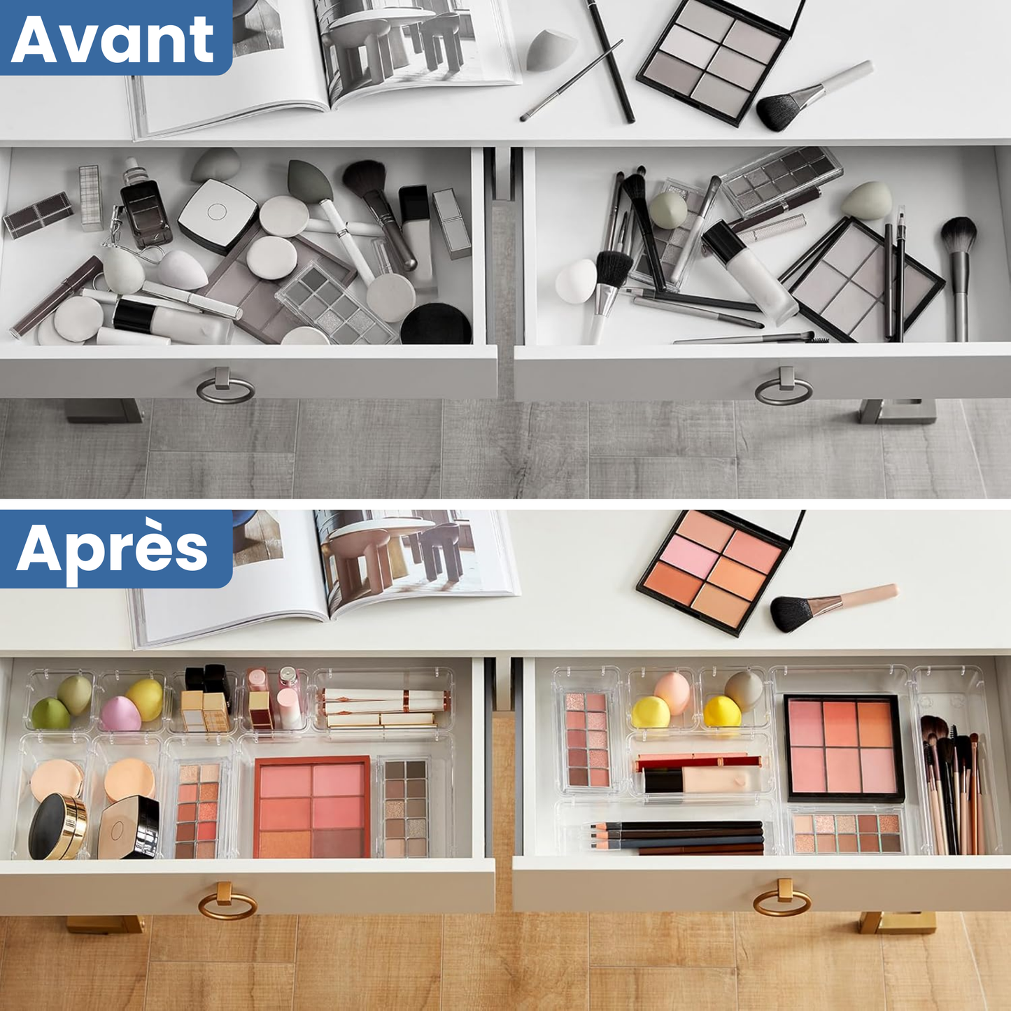 25 pièces bacs de rangement pour tiroirs