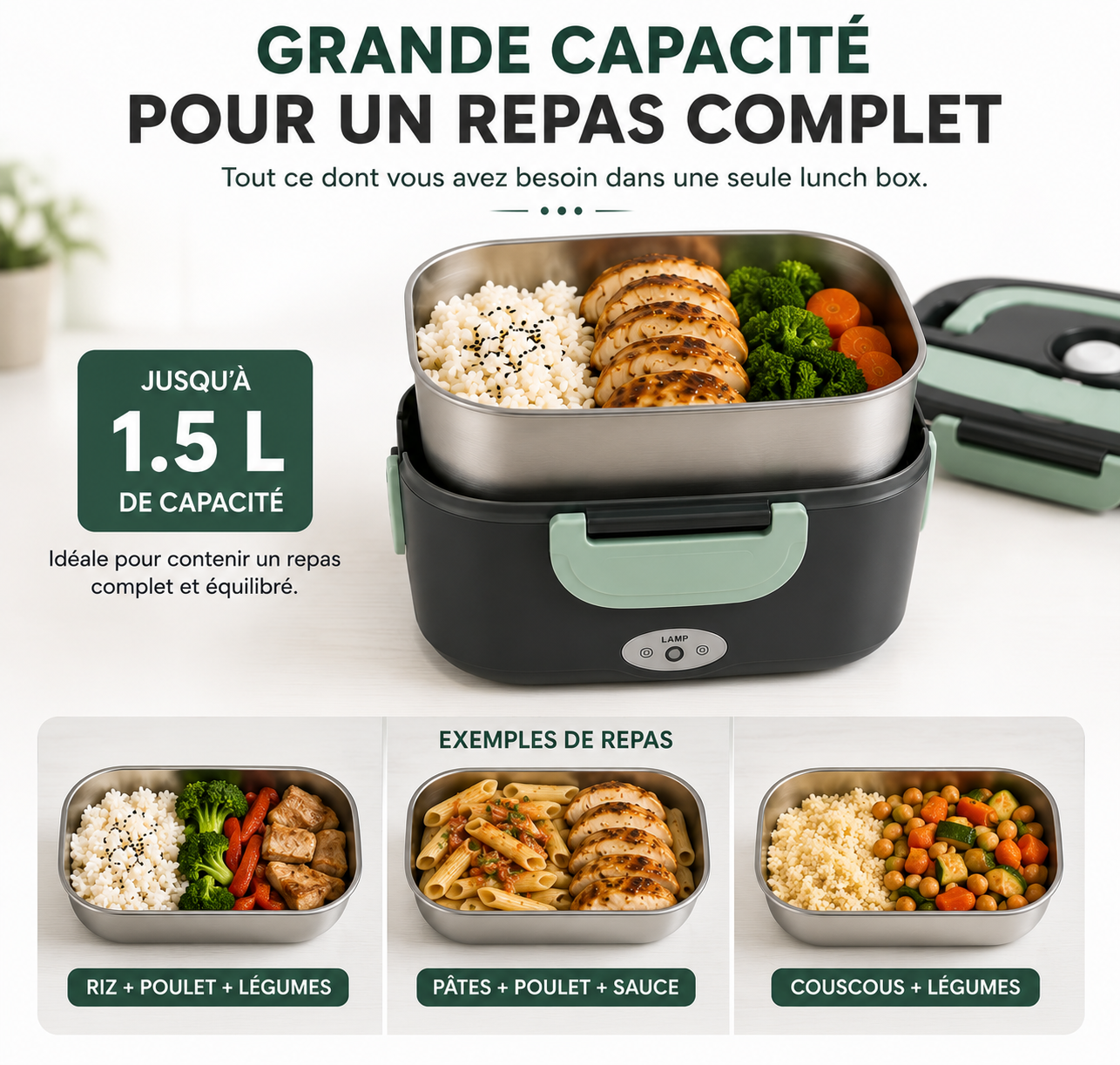 Lunch Box Électrique Avec Sac Isotherme