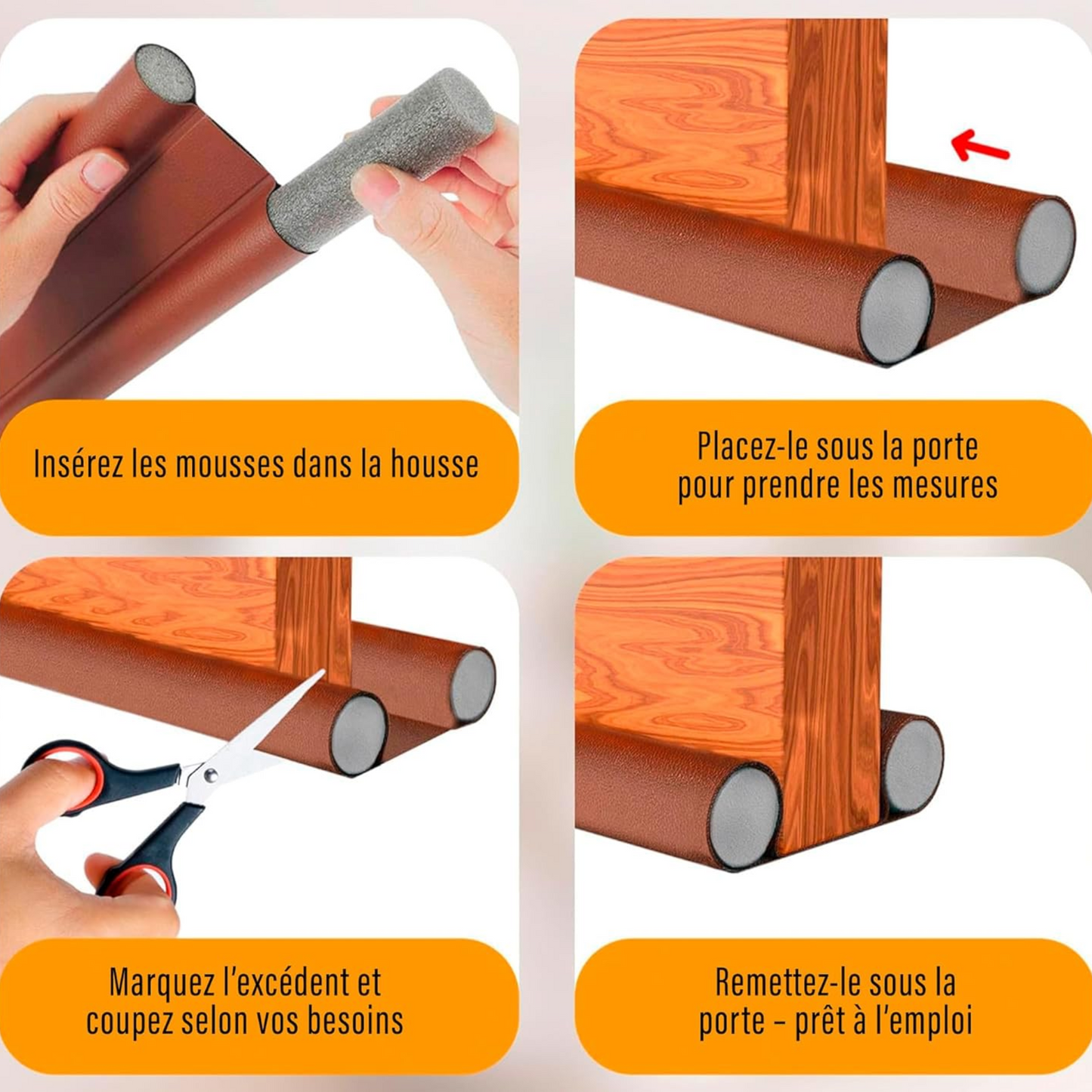 Lot de 2 pièces bas de porte